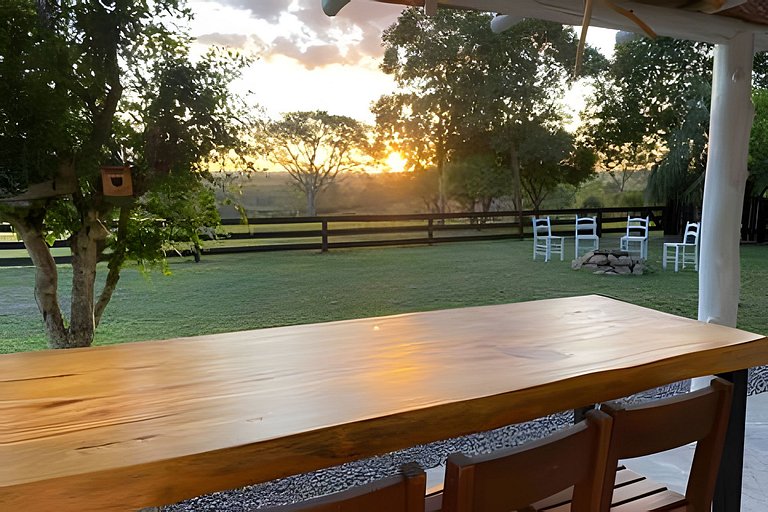 Casita entardecer